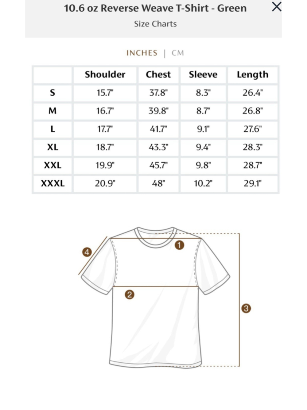 🇺🇸SHIP BRONSON 10.6 oz Reverse Weave 100% Cotton T-Shirt White S - Picture 8 of 8